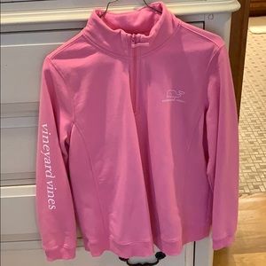 Pink vineyard vines quarter zip